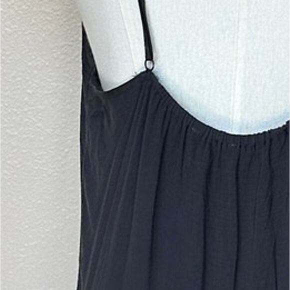 Splendid Dark Gray Tiered Ruffle Sundress Maxi Dress MEDIUM Embroider Boho $188 - Picture 11 of 11